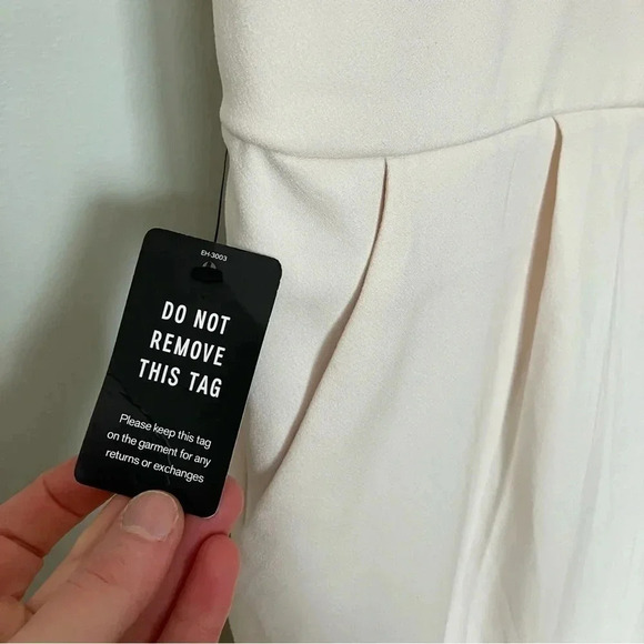 NWT Express Statement Bow Color Block Straight Leg Jumpsuit - Picture 7 of 15